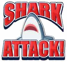 Free vector shark attack logo design