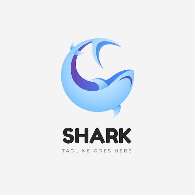 Free vector shark branding logo template