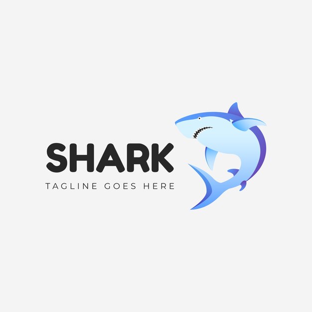 Shark branding logo template