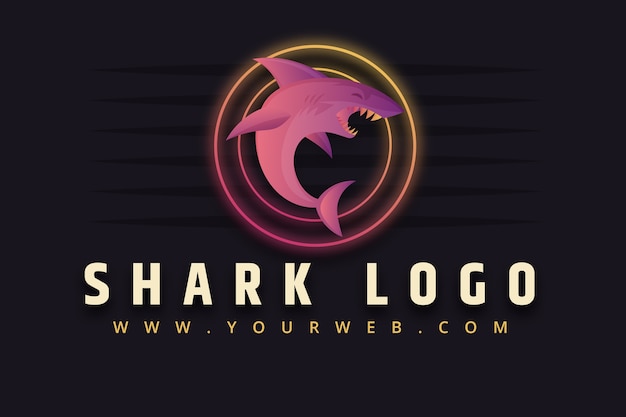 Shark branding logo template