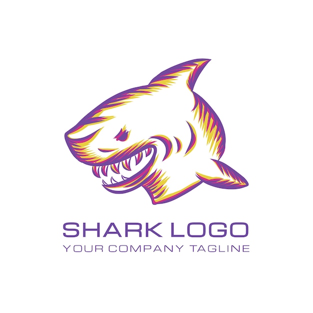 Free vector shark branding logo template