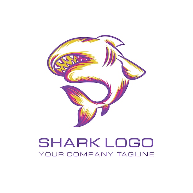 Shark branding logo template