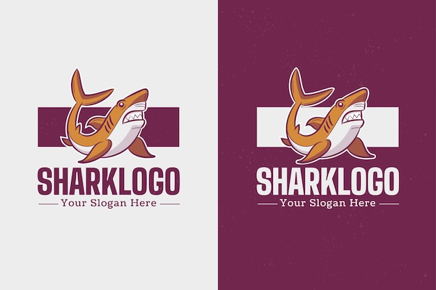 Shark branding logo template