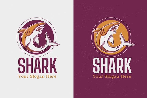 Shark branding logo template