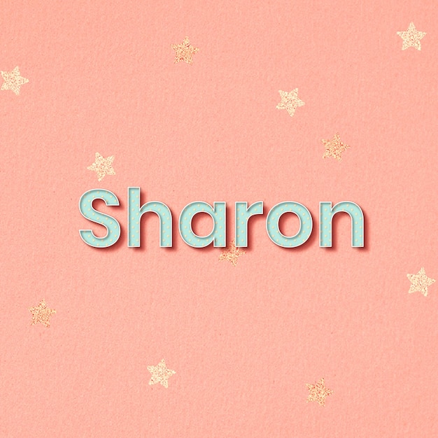 Free vector sharon lettering word art typography vector