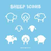 Free vector sheep icons