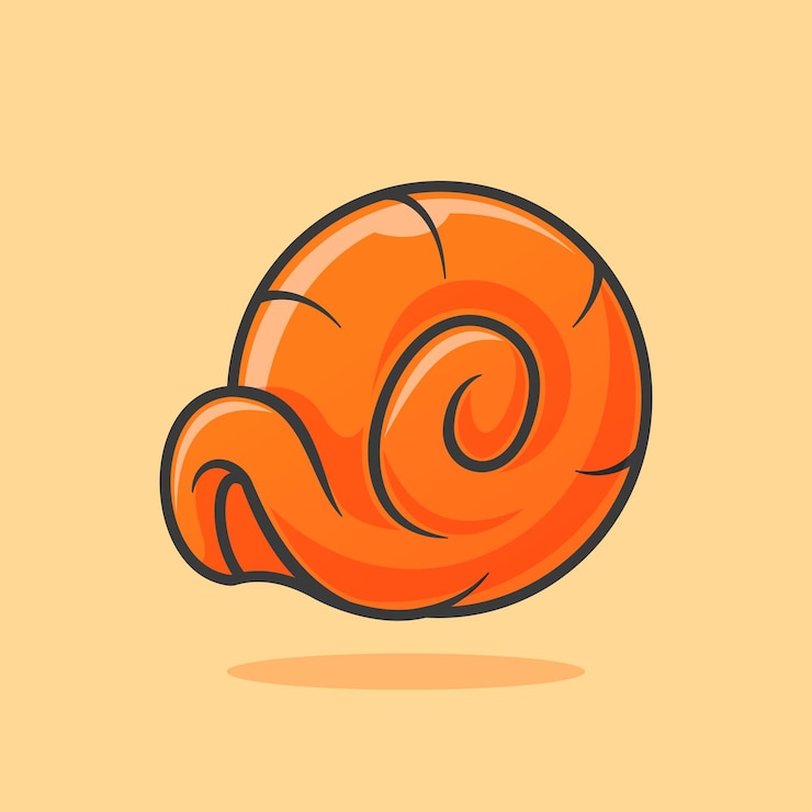 Free Vector shell snail floating cartoon vector icon illustration animal nature icon isolated flat vector