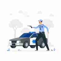 Free vector sheriff concept illustration