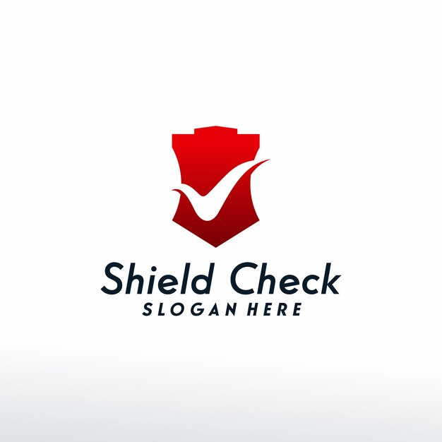 Shield check logo designs concept vector, safe security logo template, logo symbol icon