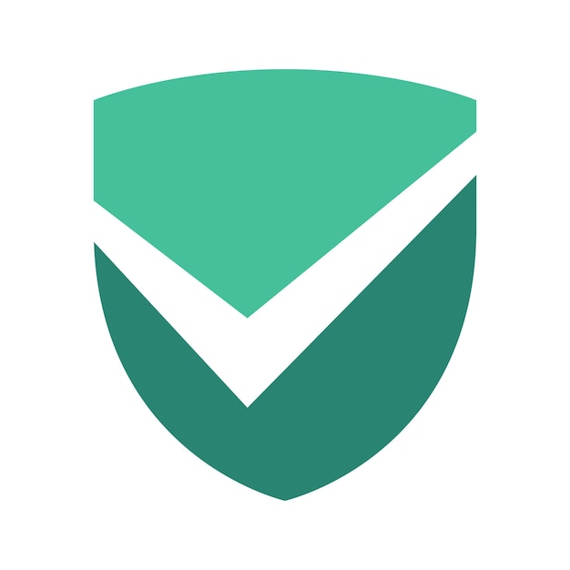 Free vector shield check mark split