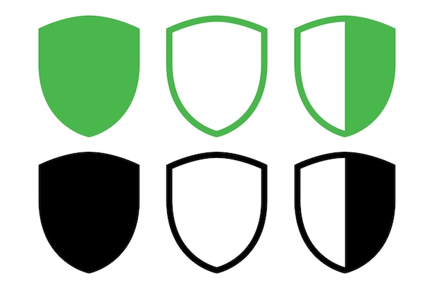 Shield in three styles