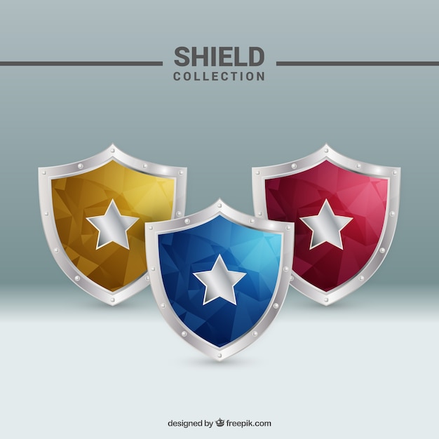 Shields collection in abstract style