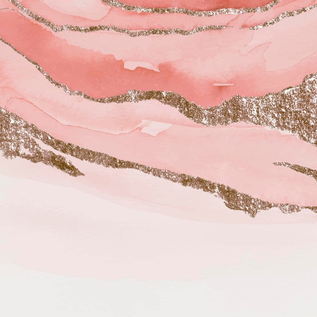 Shimmering pink watercolor brush stoke background vector