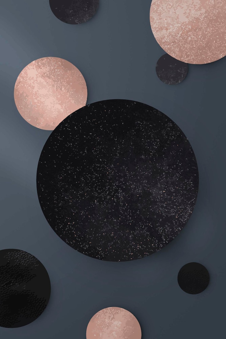 Free Vector shimmery pink gold and black round pattern background vector