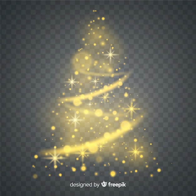 Free vector shining christmas tree