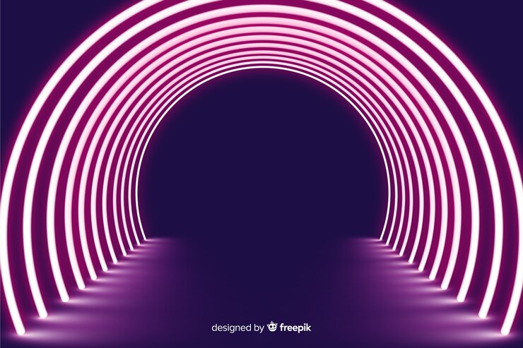 Free Vector shining neon lights stage background