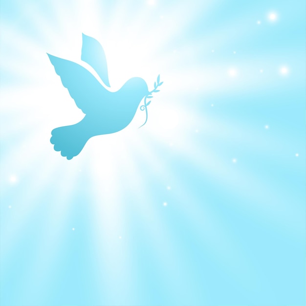 編集可能なスタイルのベクトル図に平和の背景のシニー鳩