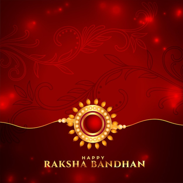 Free vector shinny raksha bandhan occasion background with rakhi design