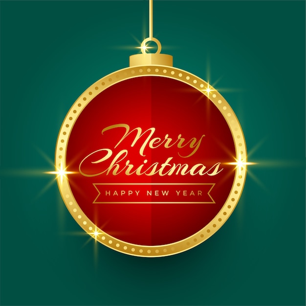 Shint golden christmas ball frame background design