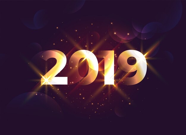 Shiny 2019 creative new year background