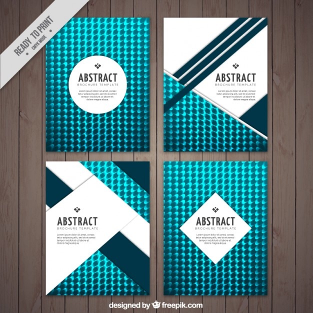 Shiny abstract brochures set