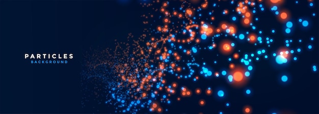 Shiny and abstract technology particle wallpaper for visualization