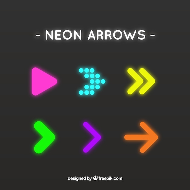 Free vector shiny arrows in abstract style