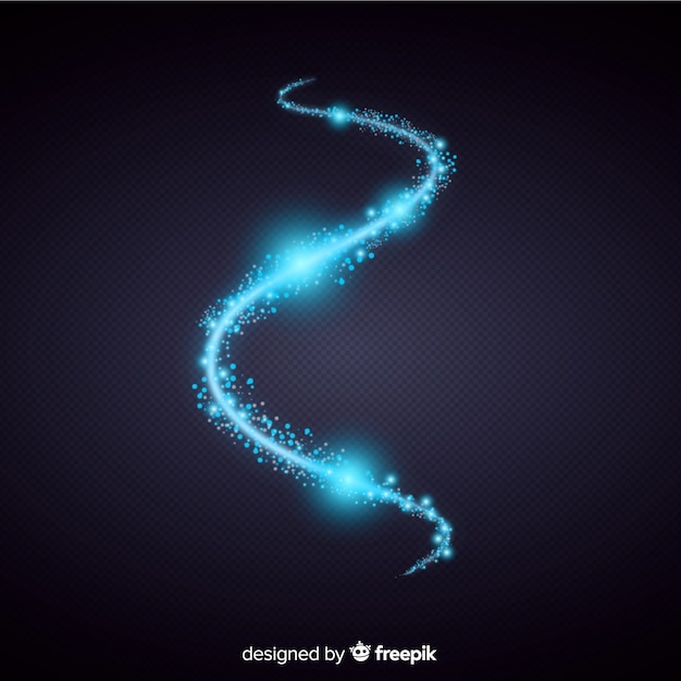 Shiny blue spiral realistic style