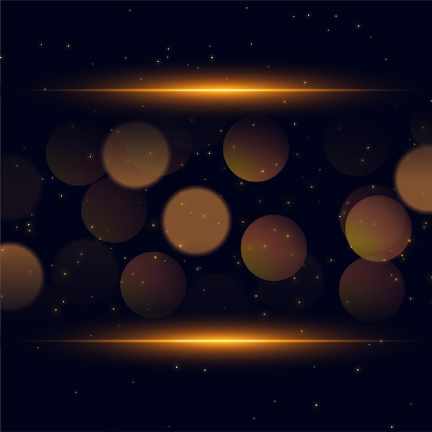 Shiny bokeh sparkle golden background