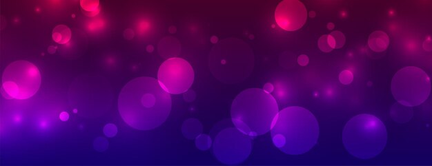 Shiny bokeh sparkling lights vibrant banner