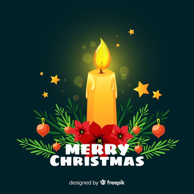 Shiny christmas candle background