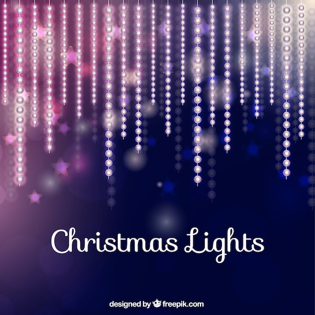 Free vector shiny christmas lights collection