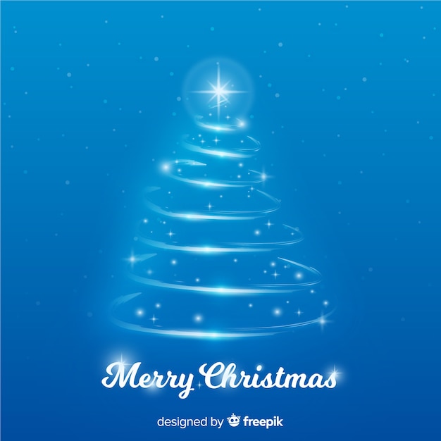 Free vector shiny christmas tree background