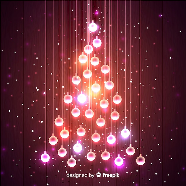 Free vector shiny christmas tree