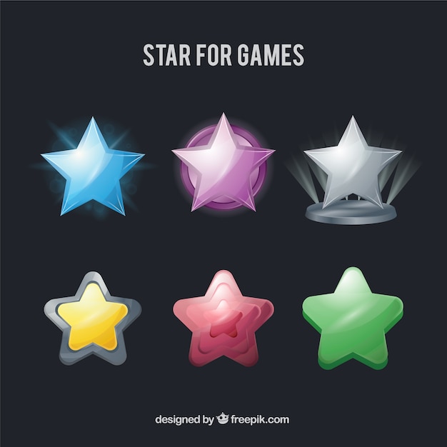 Free vector shiny collection of stars