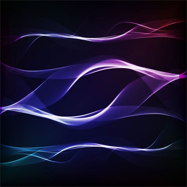 Бесплатное векторное изображение Блестящий красочные волны