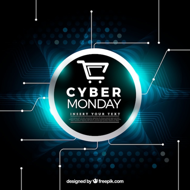 Shiny cyber monday background