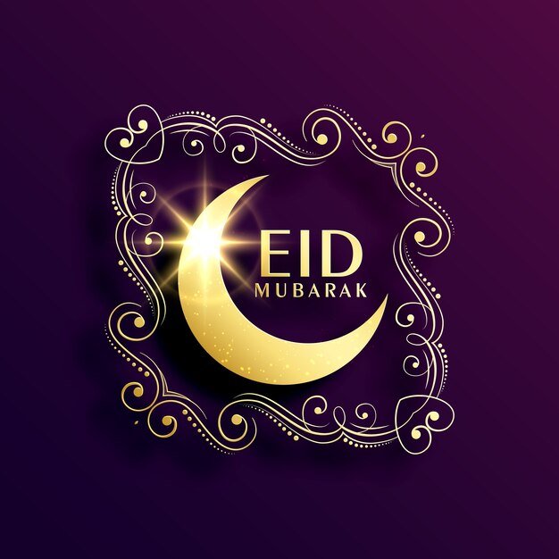 Shiny eid mubarak design