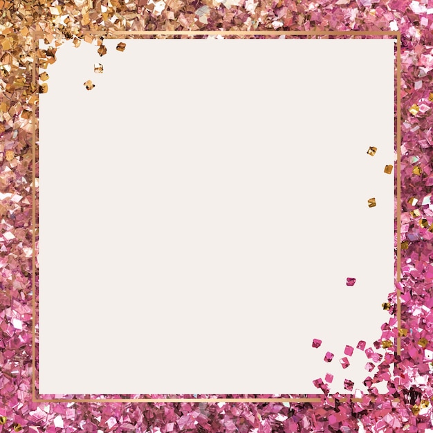 Free vector shiny frame  pink gradient background