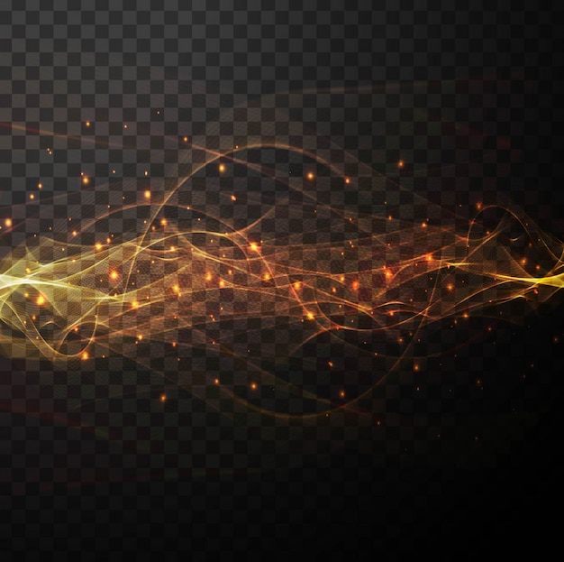 Free vector shiny glowing wavy shapes