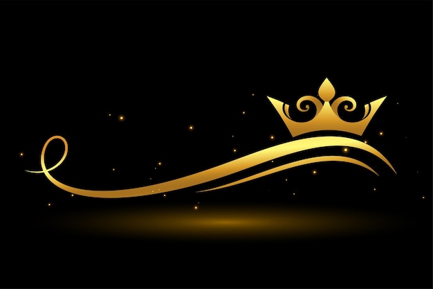 Shiny Golden Crown Background for Royal Treasure Design – Free Vector Template for Download