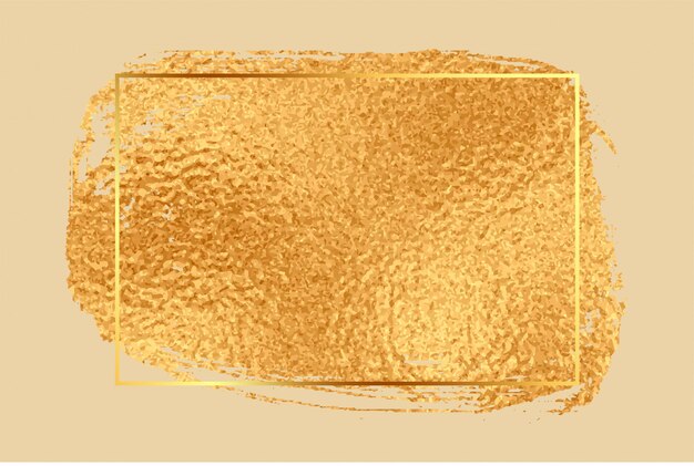 光沢のある黄金箔テクスチャ空のフレームの背景