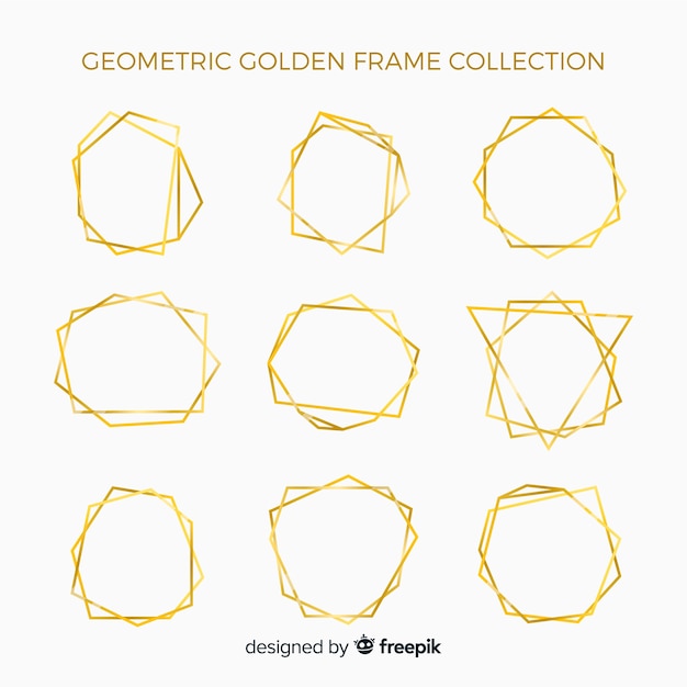 Shiny golden frame pack