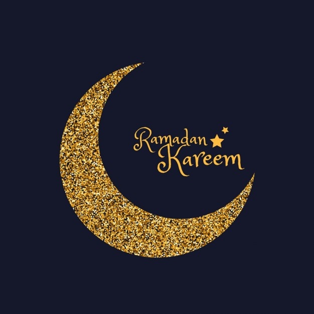 Free vector shiny golden moon