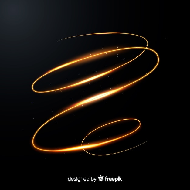 Free vector shiny golden spiral realistic style