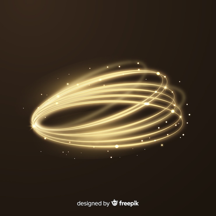 Free Vector shiny golden spiral realistic style