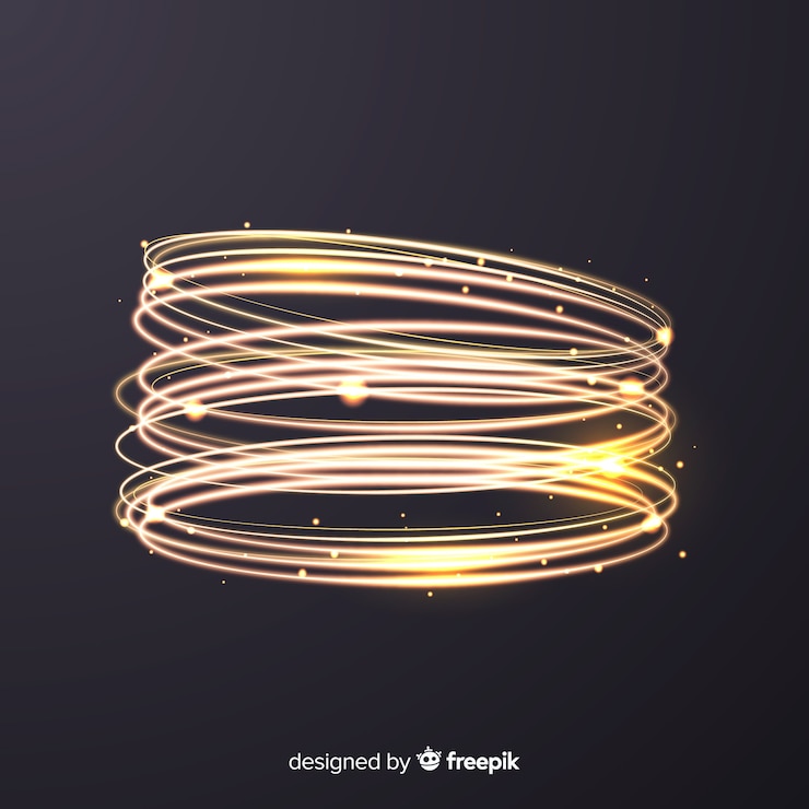Free Vector shiny golden spiral realistic style