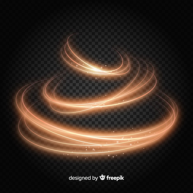 Free vector shiny golden spiral realistic style