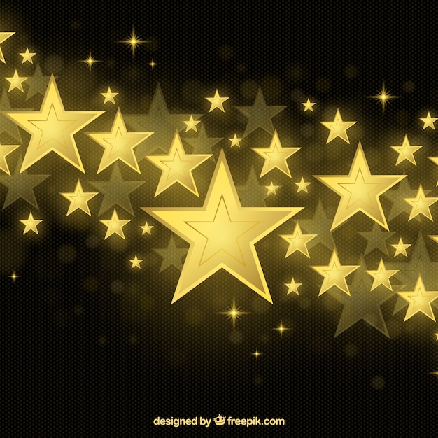 Free vector shiny golden star background