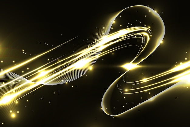 Shiny golden wave background